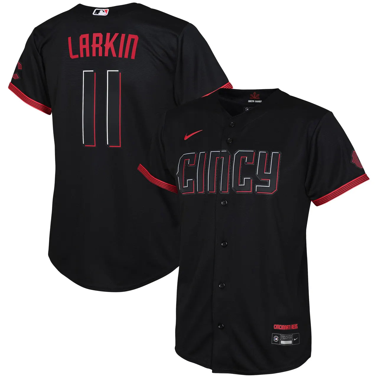 Nike Larkin Reds Black Alternate Jersey - Hình 2