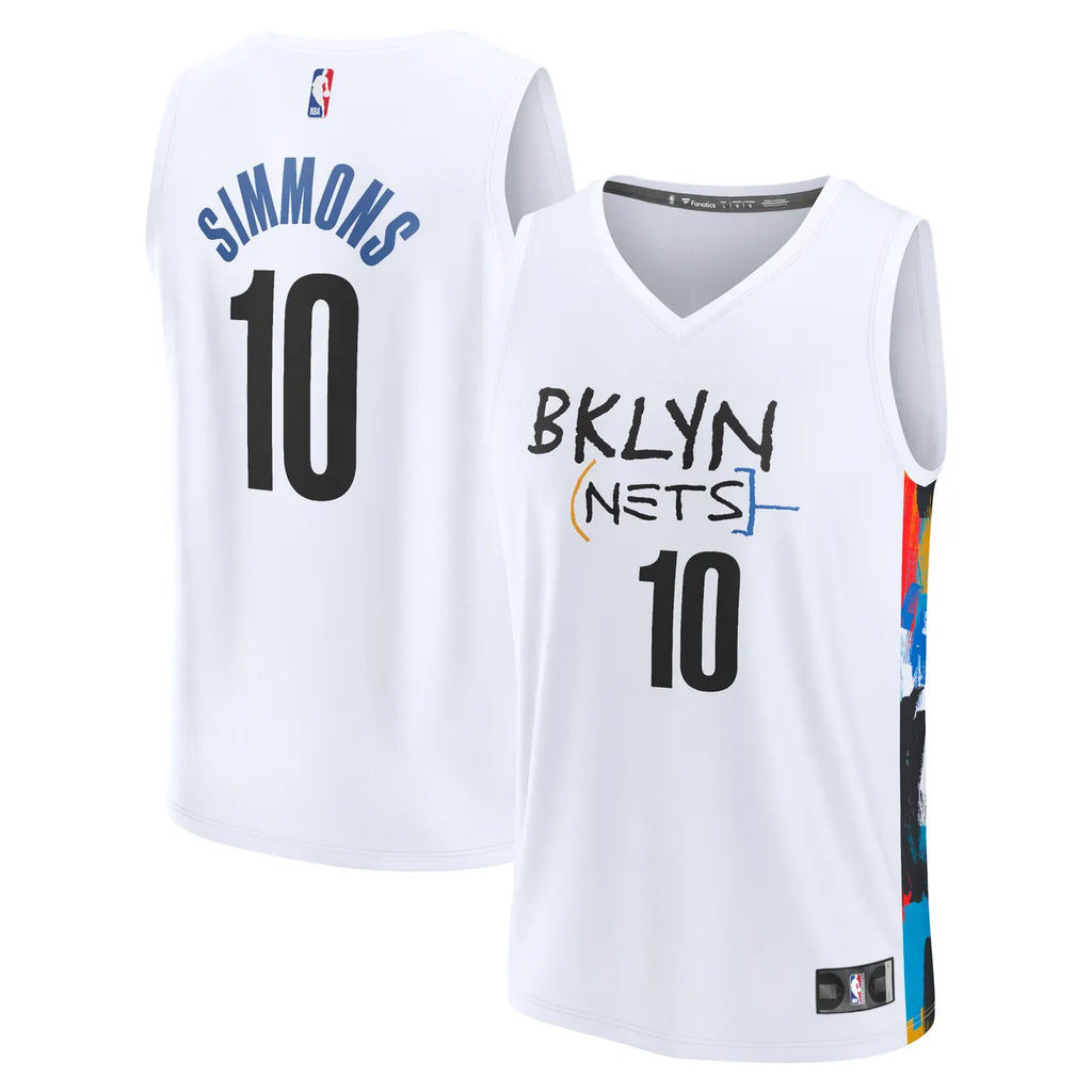 city Fanatics Simmons Nets White Jersey