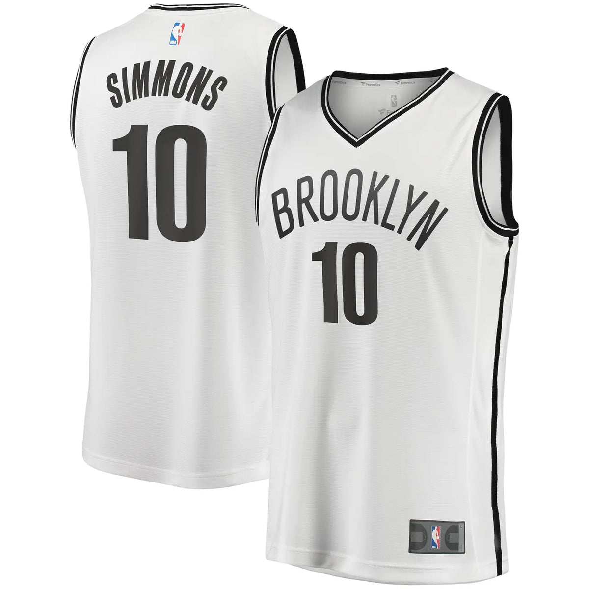 association Fanatics Simmons Nets White Jersey - Hình 2