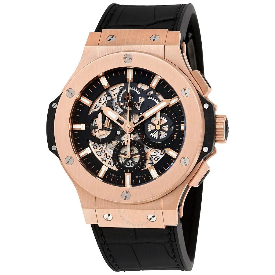 Hublot Rose Gold Black Skeleton