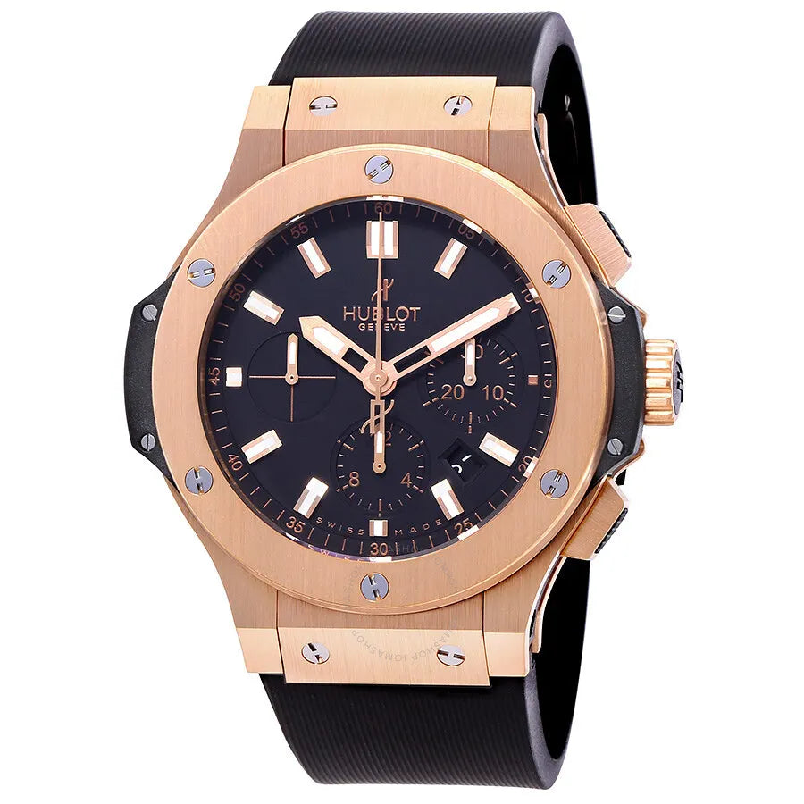 big Hublot Rose Gold Black Rubber