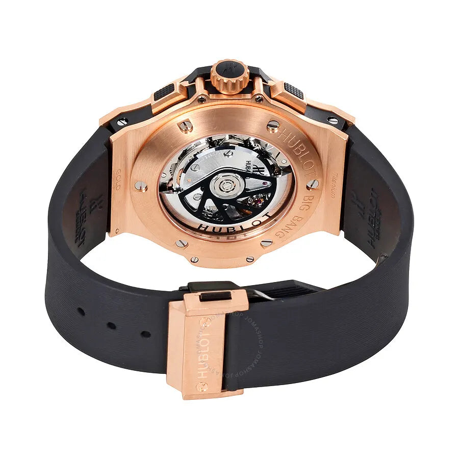 big Hublot Rose Gold Black Rubber - Hình 3