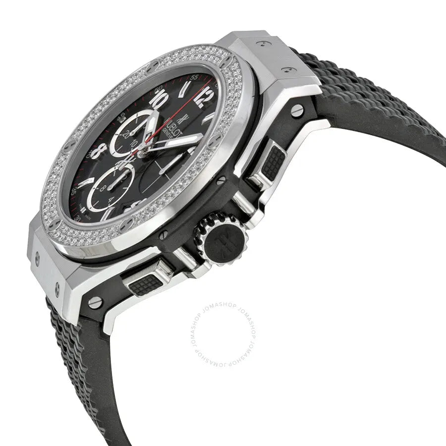 classic Hublot Black Dial Diamond Bezel - Hình 2