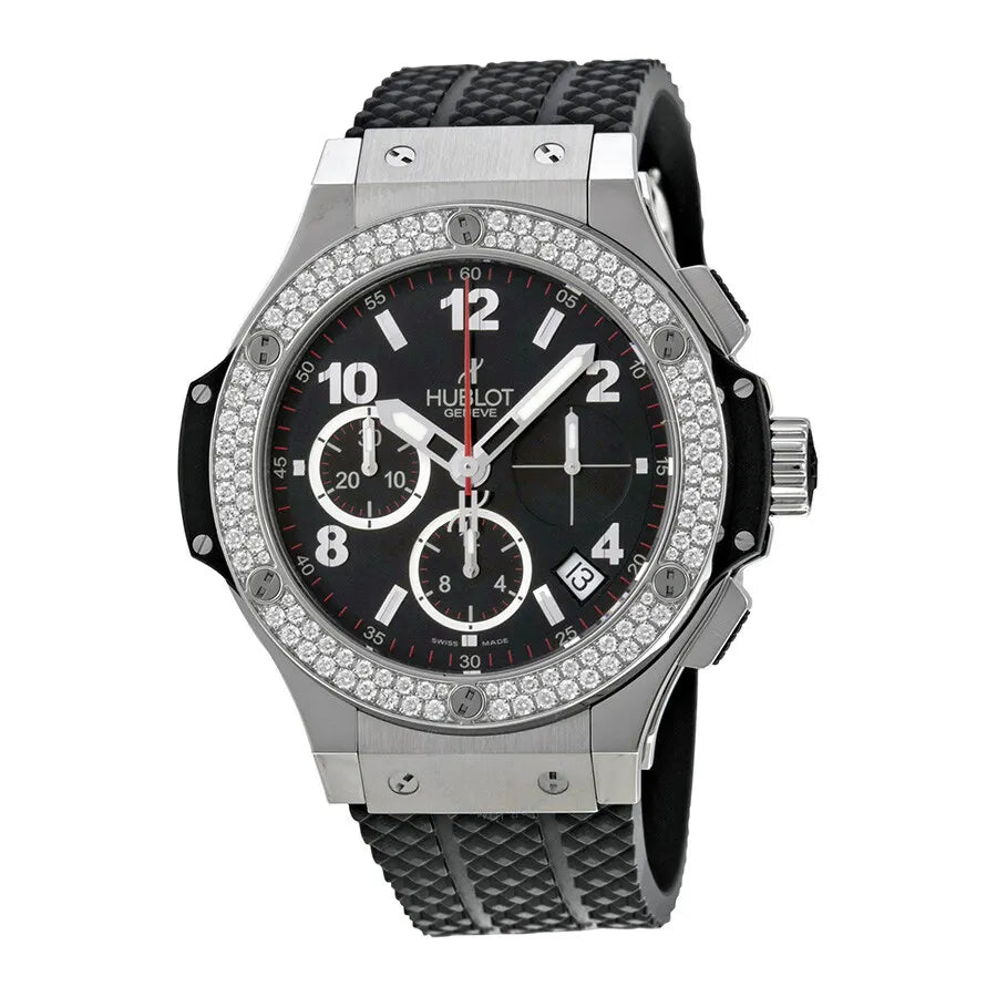 classic Hublot Black Dial Diamond Bezel