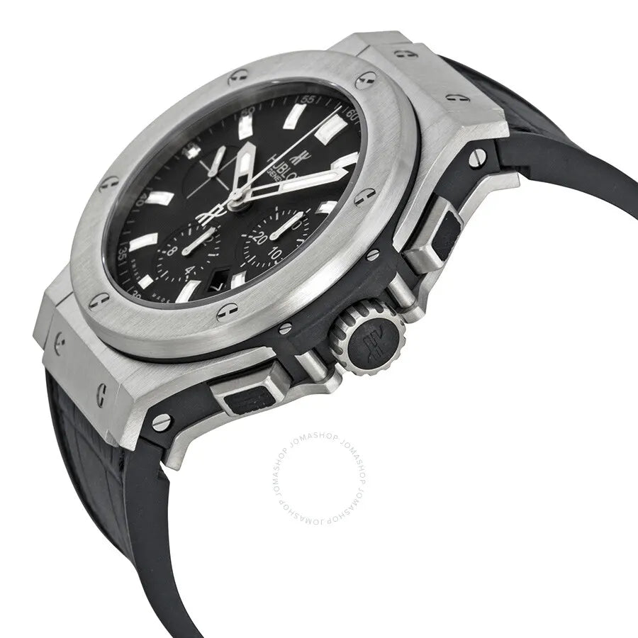 Hublot Steel Black Dial Leather - Hình 2