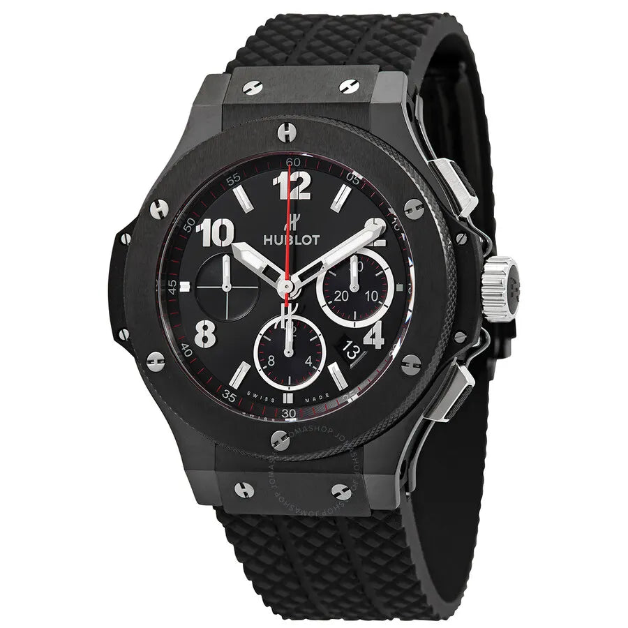rubber Hublot Black Ceramic Chronograph