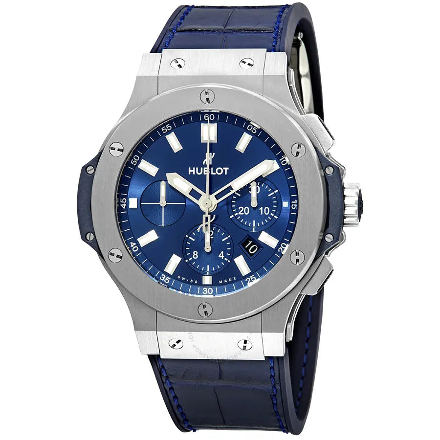 Hublot Blue Chronograph Alligator