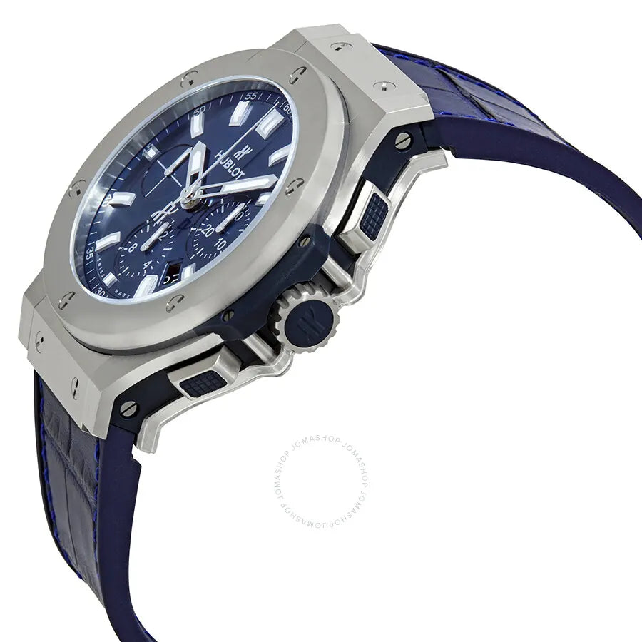 Hublot Blue Chronograph Alligator - Hình 2