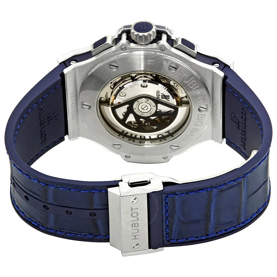 Hublot Blue Chronograph Alligator - Hình 3