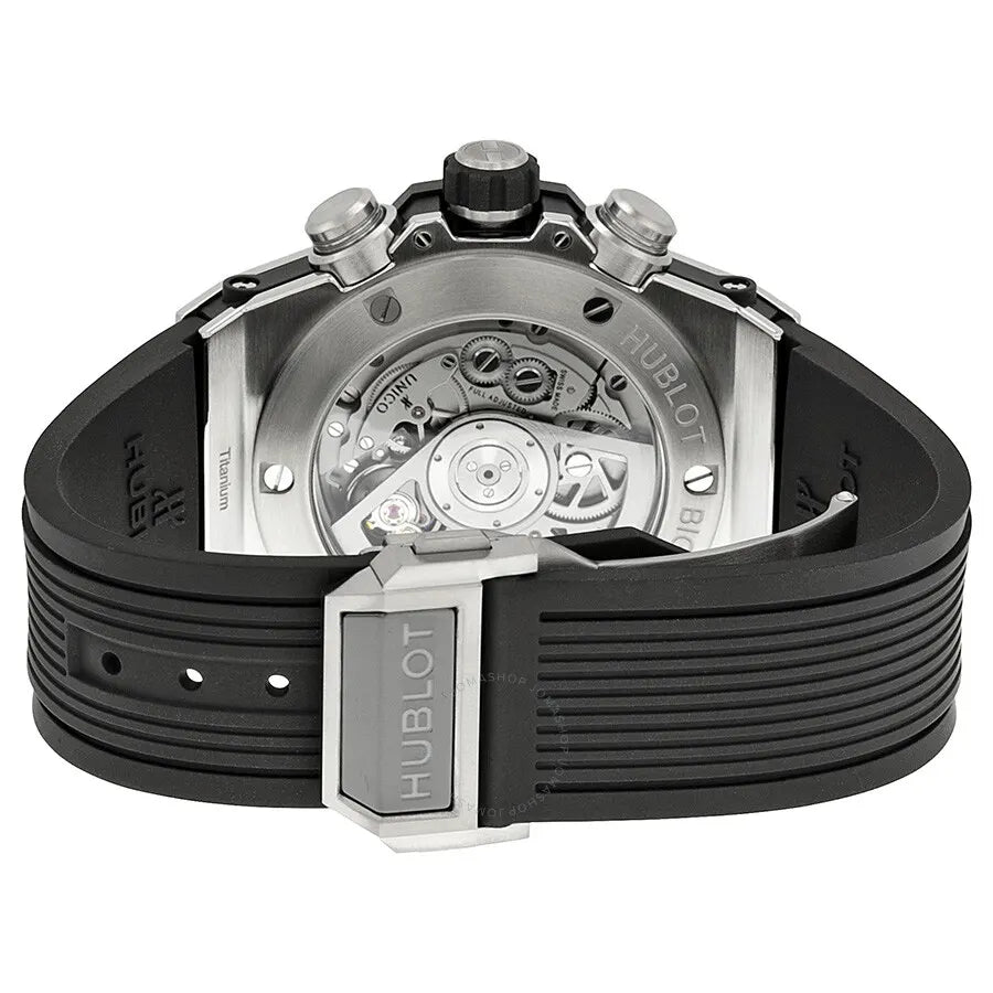 Hublot Steel Skeleton Rubber Watch - Hình 2
