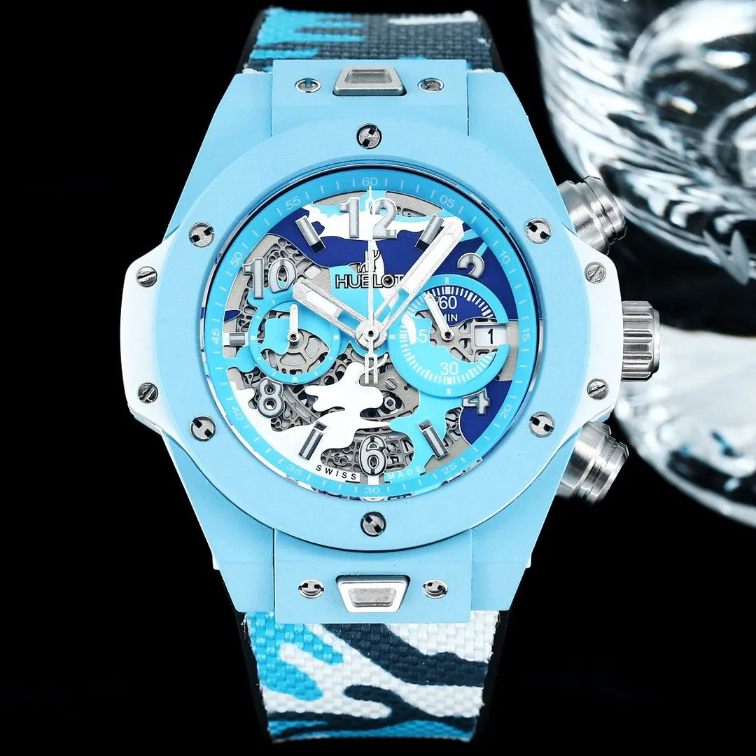Hublot Blue Ceramic Camo - Hình 4