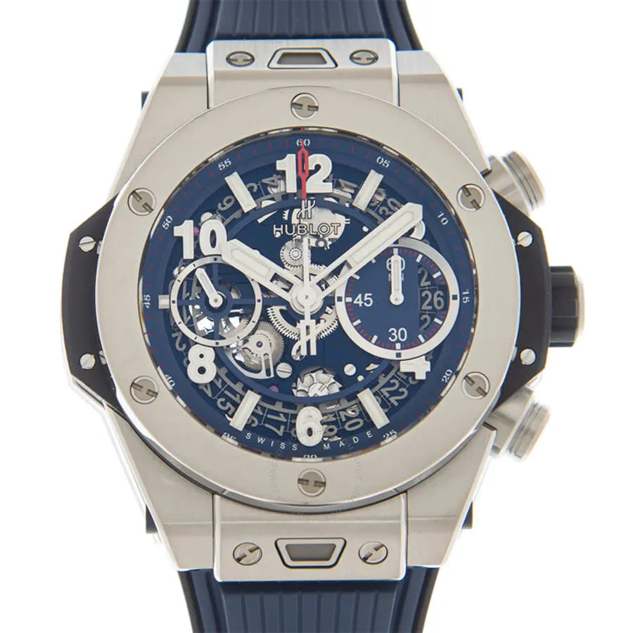 big Hublot Blue Skeleton Titanium - Hình 2