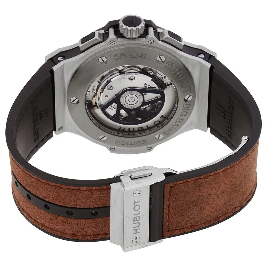 Hublot Brown Leather Chronograph - Hình 3