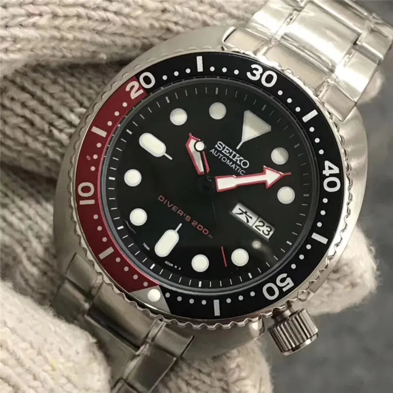 Seiko Prospex Turtle Red Black - Hình 2