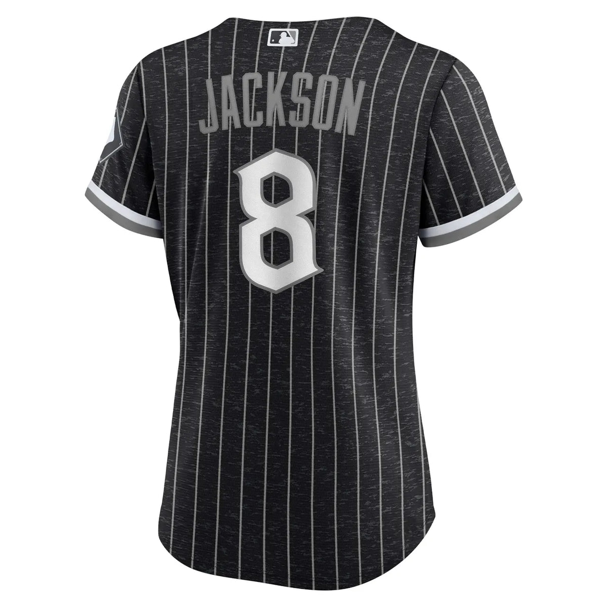 nike White Sox Black Pinstripe Jersey - Hình 4