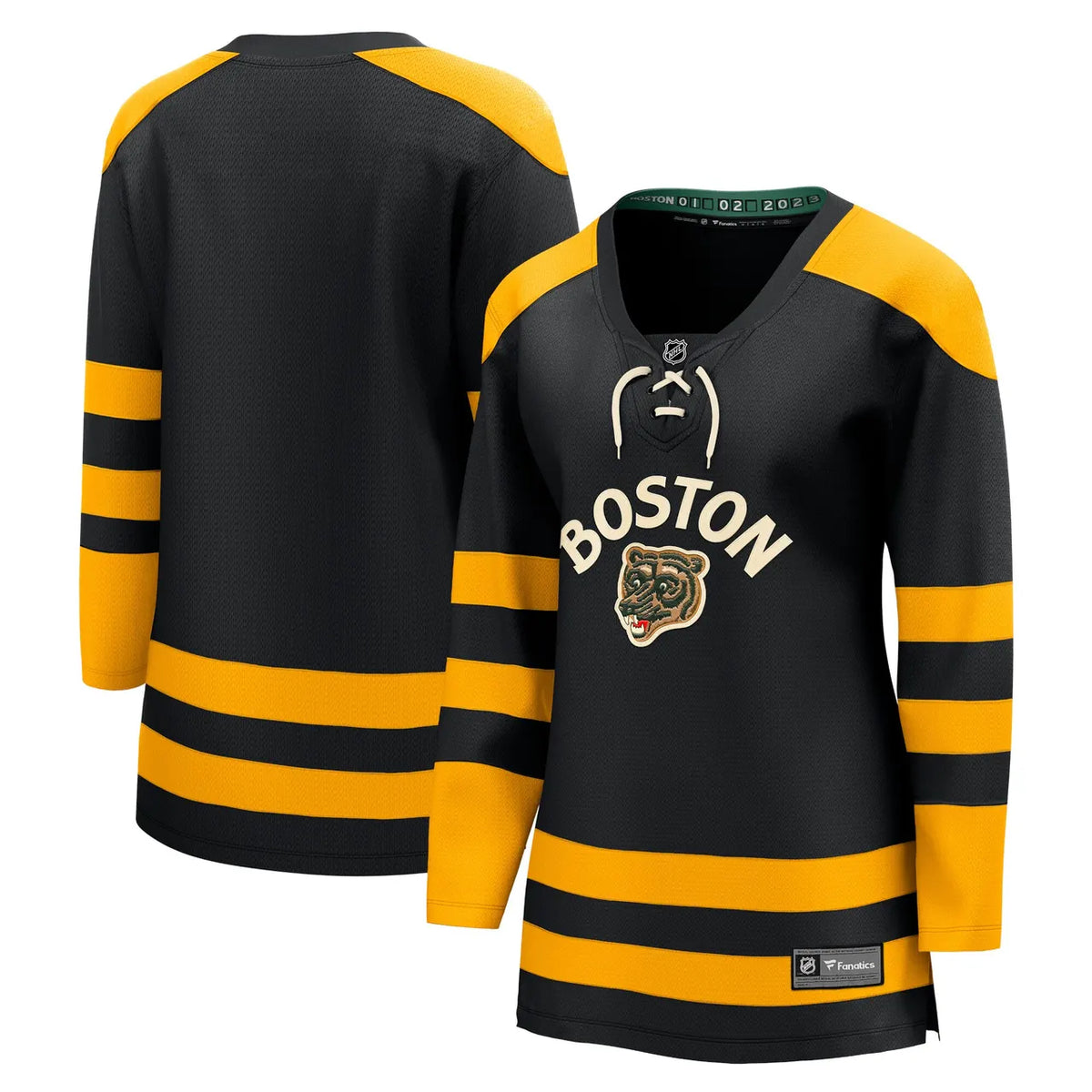 fanatics Bruins Black Gold Jersey - Hình 2