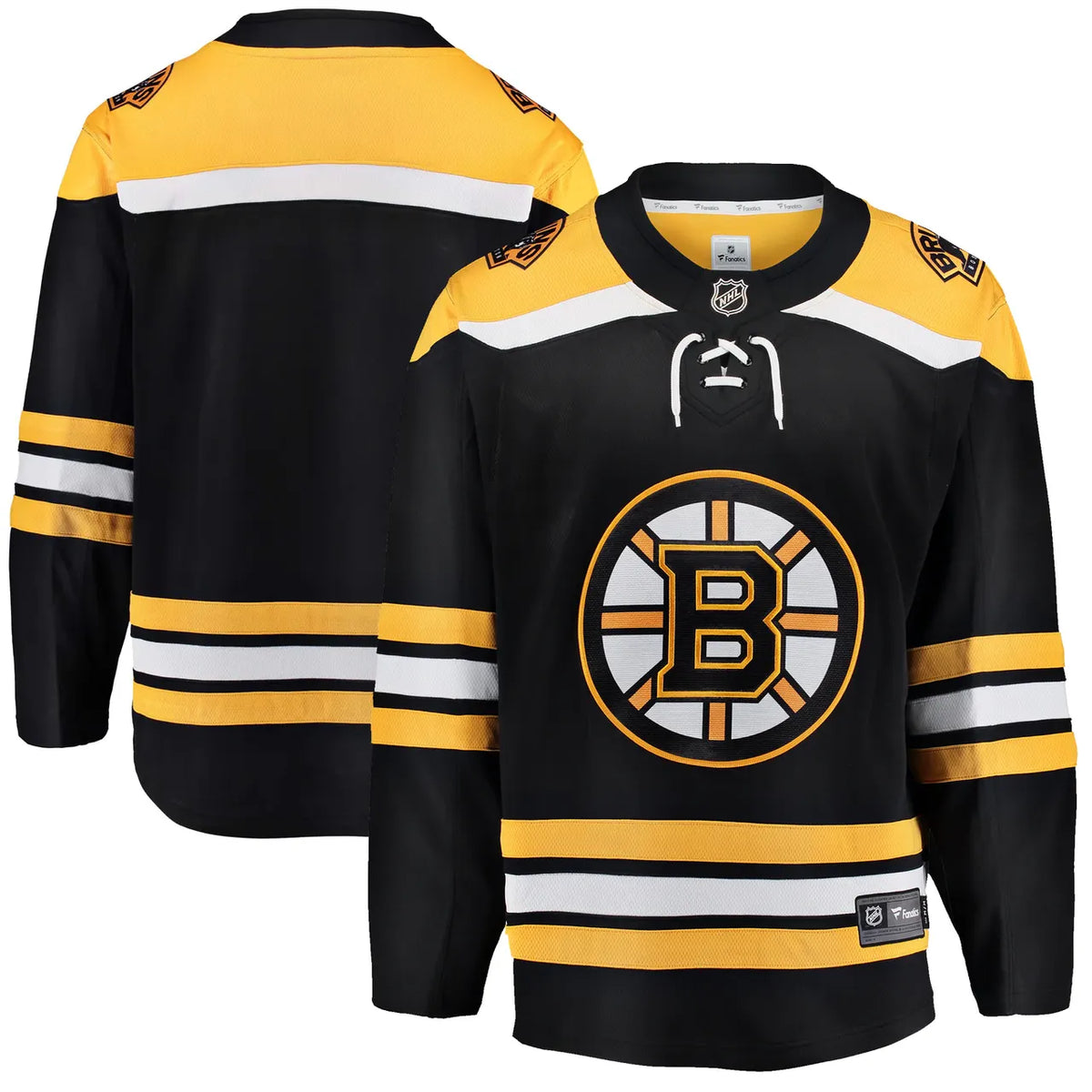gold Fanatics Bruins Black Jersey