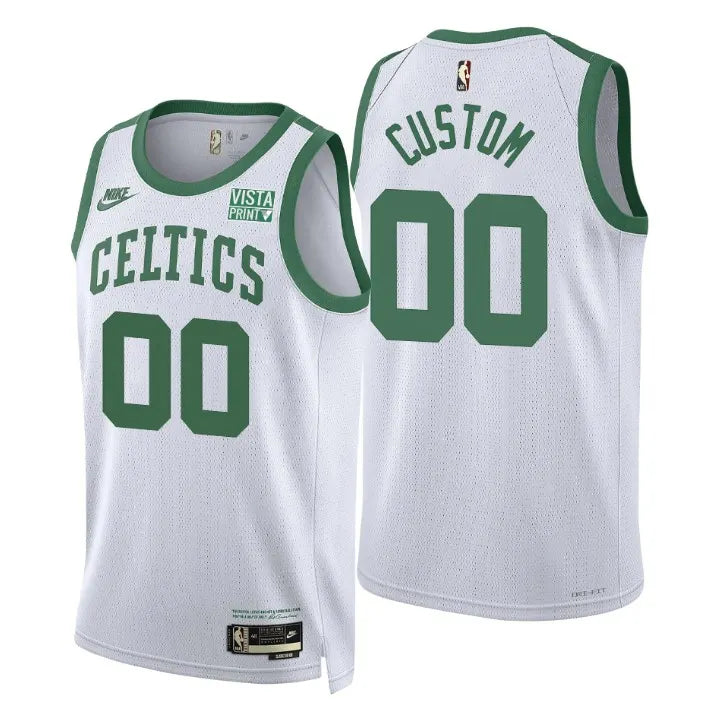 nike Celtics Custom White Jersey