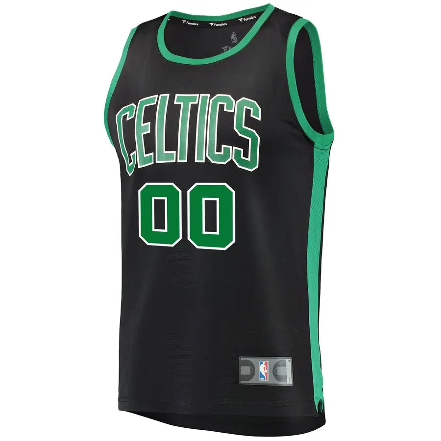 Celtics Black Custom Jersey fanatics - Hình 2