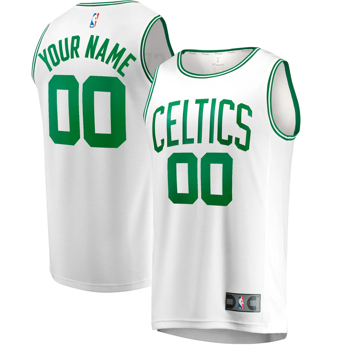 fanatics Celtics White Custom Jersey - Hình 2