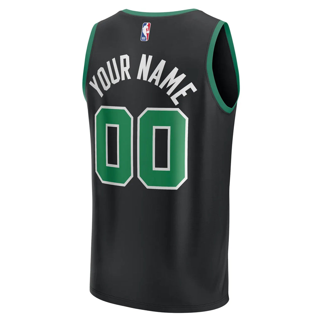 fanatics Celtics Black Custom Jersey - Hình 4