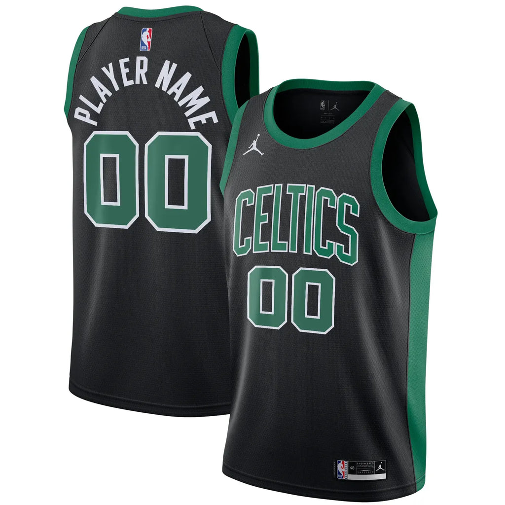 personalized Jordan Celtics Black Custom Jersey