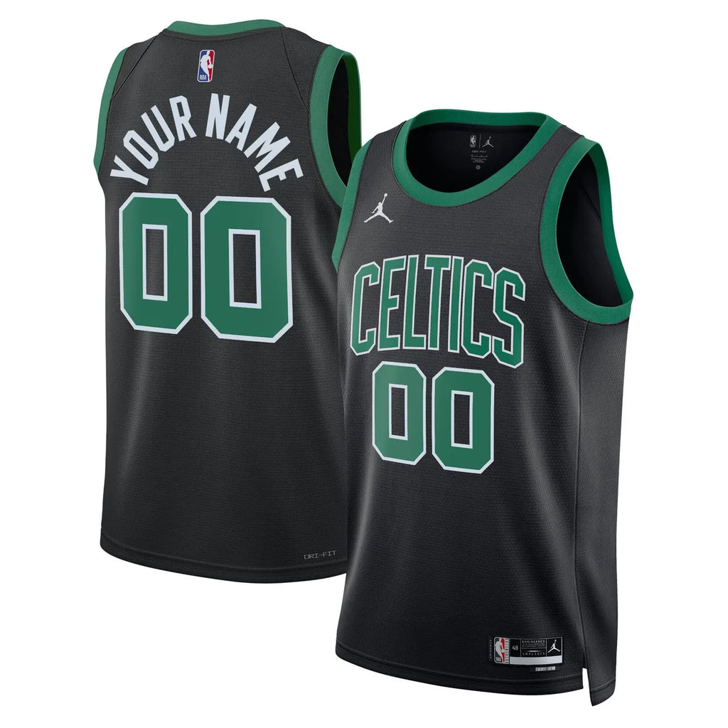 custom Jordan Celtics Black Statement Jersey