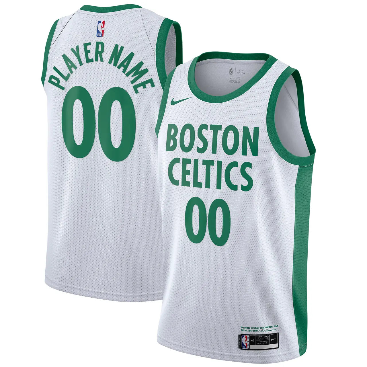 nike player Celtics White Custom Jersey - Hình 2