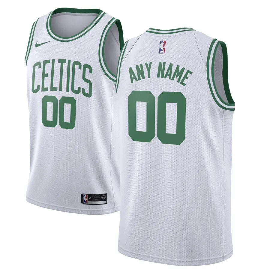 nike personalized Celtics White Custom Jersey