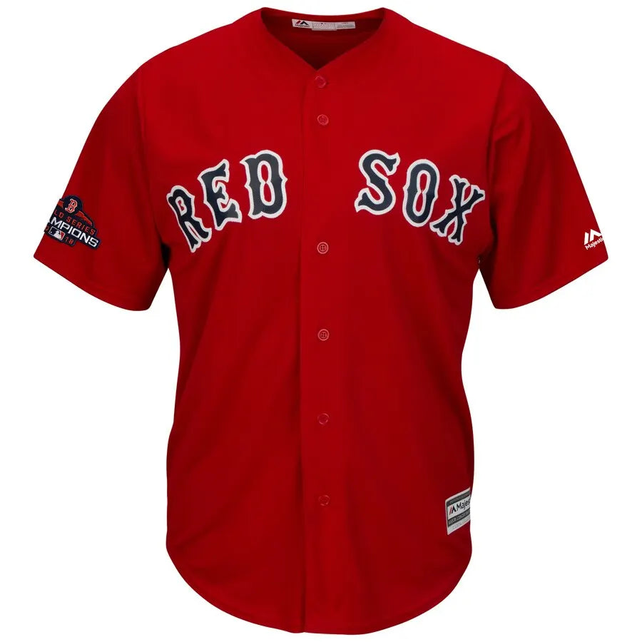 authentic Majestic Red Sox Red Jersey - Hình 2