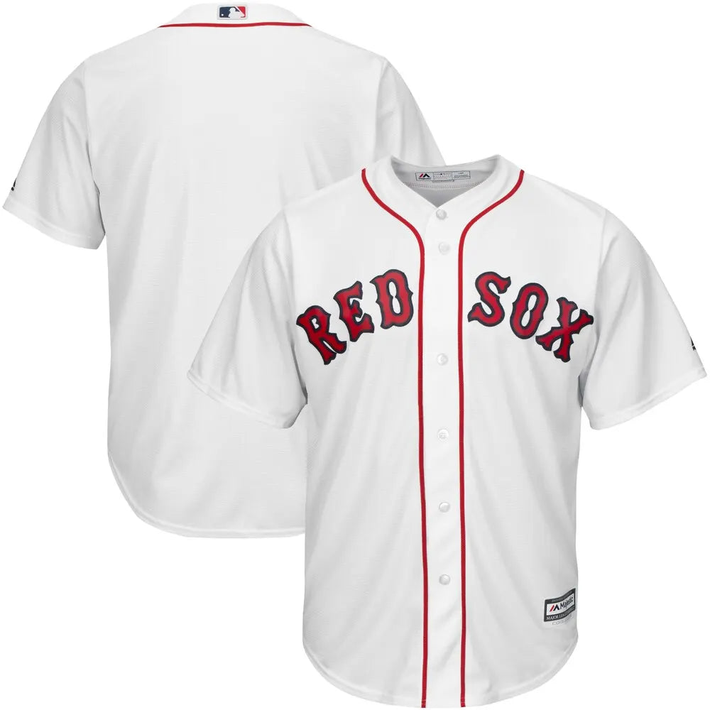 majestic Red Sox White Replica Jersey