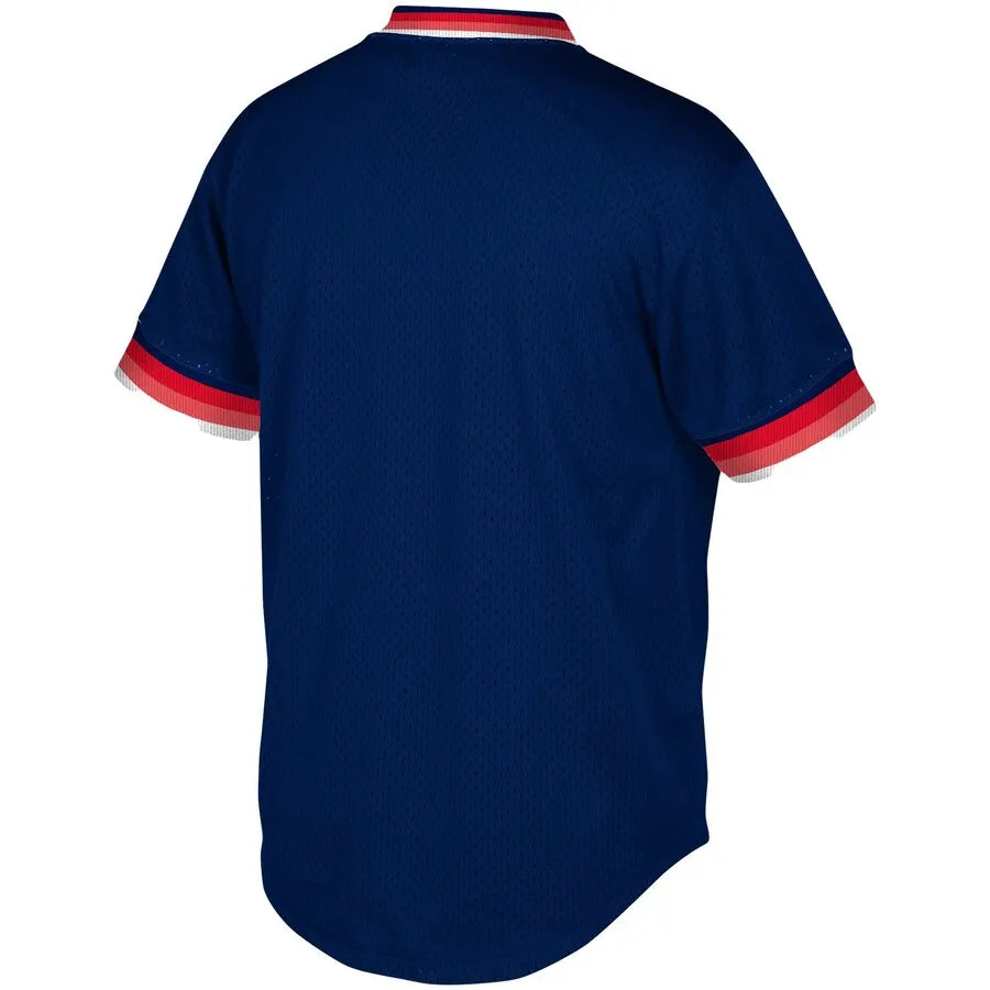mitchell Red Sox Navy Throwback Jersey - Hình 2