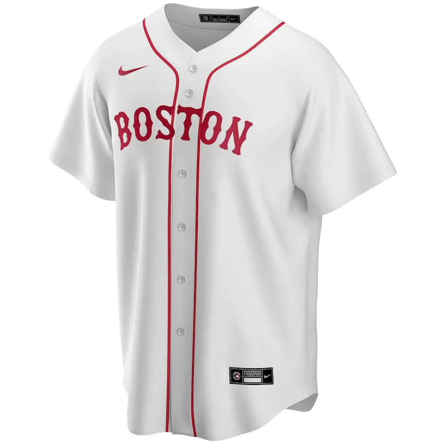 replica Nike Red Sox White Jersey - Hình 2