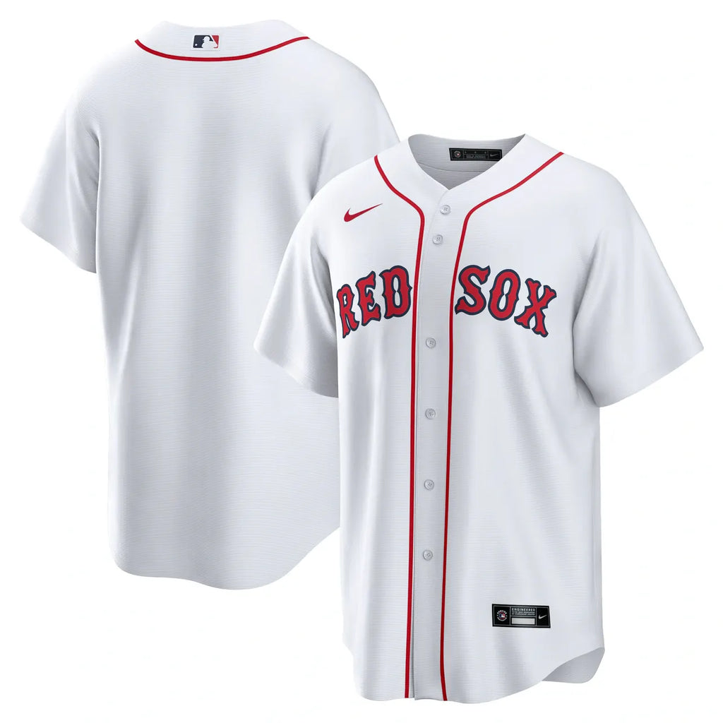 nike Red Sox White Replica Jersey - Hình 2