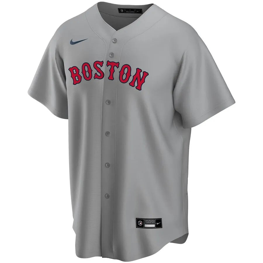 Gray Boston Red Sox Custom Jersey - Hình 2