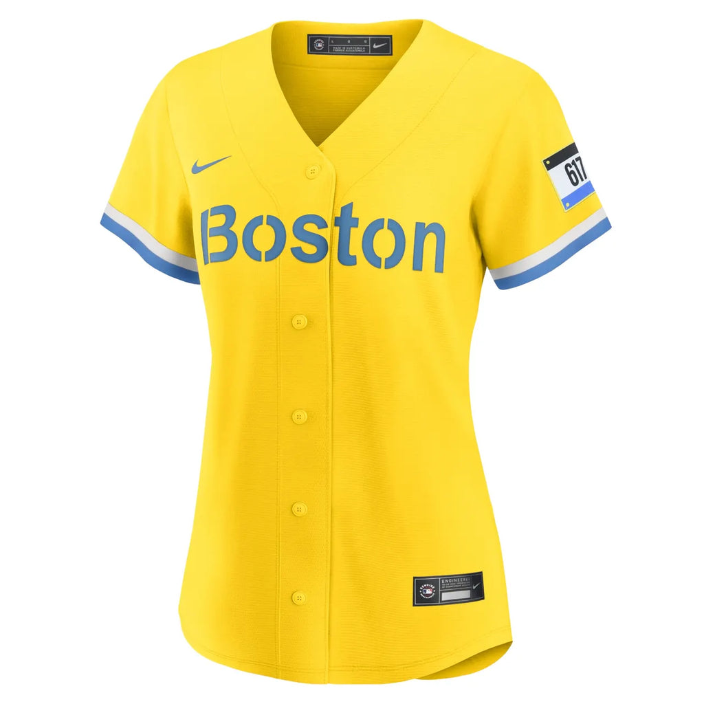 Nike Boston Yellow Jersey 5897 - Hình 3