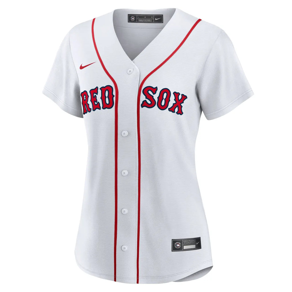 Nike Women's Red Sox White Home Jersey - Hình 3