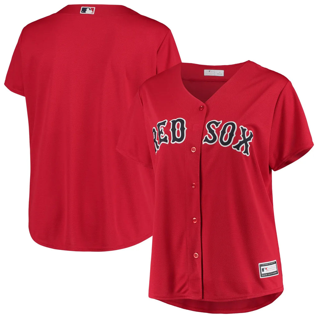 Red Sox Red Button Jersey - Hình 2