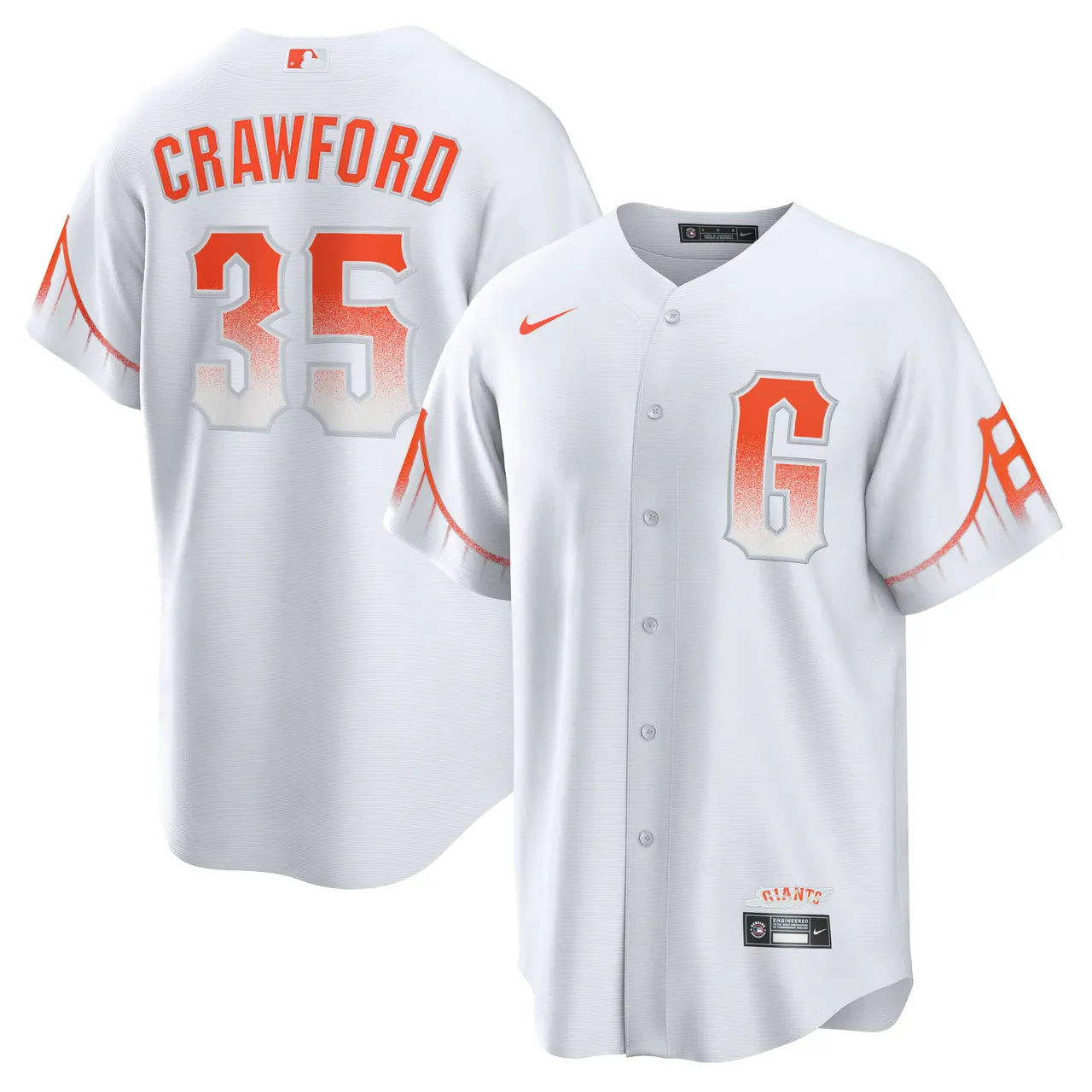 nike Giants Crawford White Jersey - Hình 2