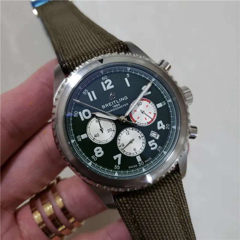 Breitling Aviator 8 Green Dial - Hình 5