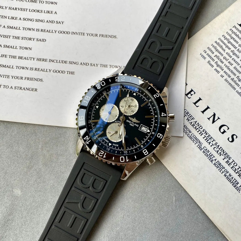 Breitling Navitimer GMT Black Dial - Hình 3