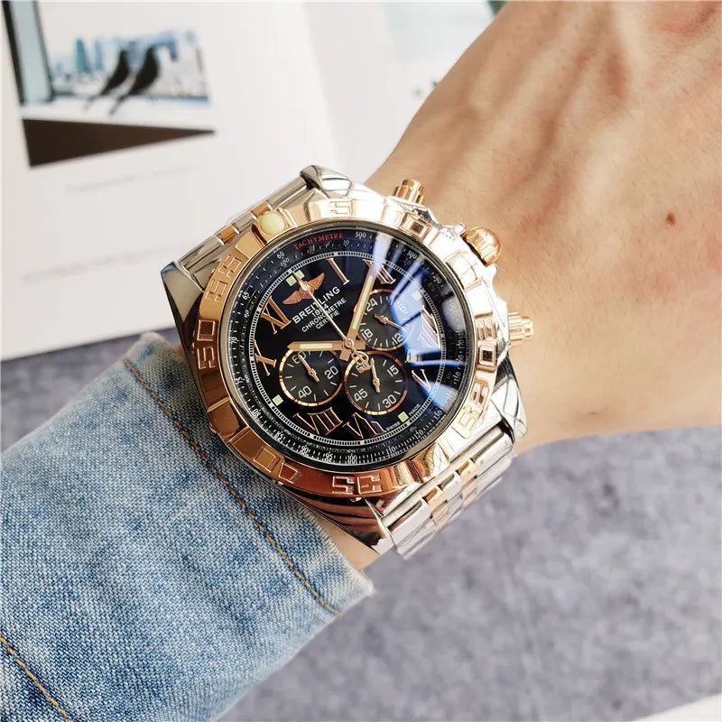 Breitling Chronomat Black Dial Gold - Hình 3