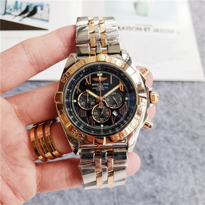 Breitling Chronomat Black Dial Gold