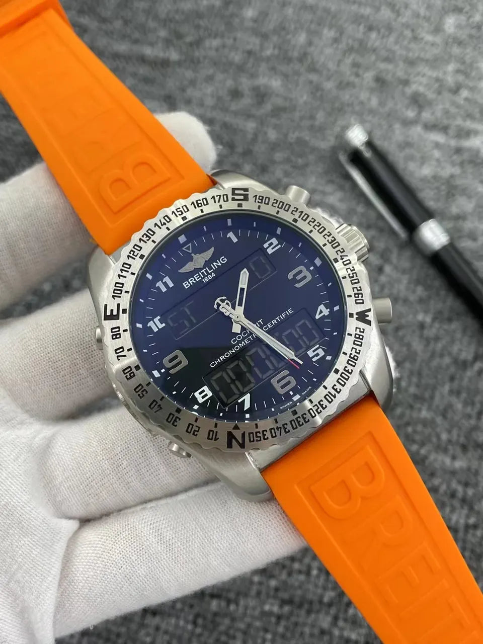 Breitling Orange Rubber Strap