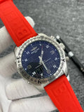 Breitling Red Rubber Blue Dial