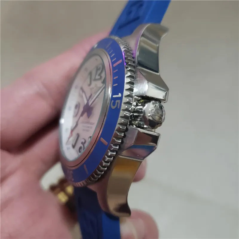 Breitling White Dial Blue - Hình 5