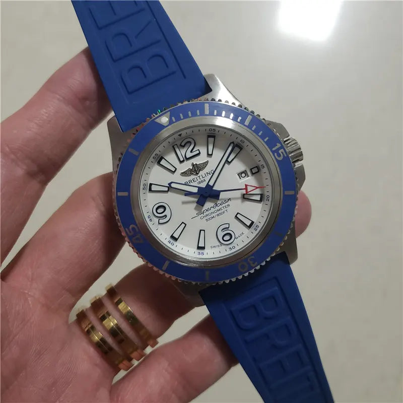 Breitling White Dial Blue