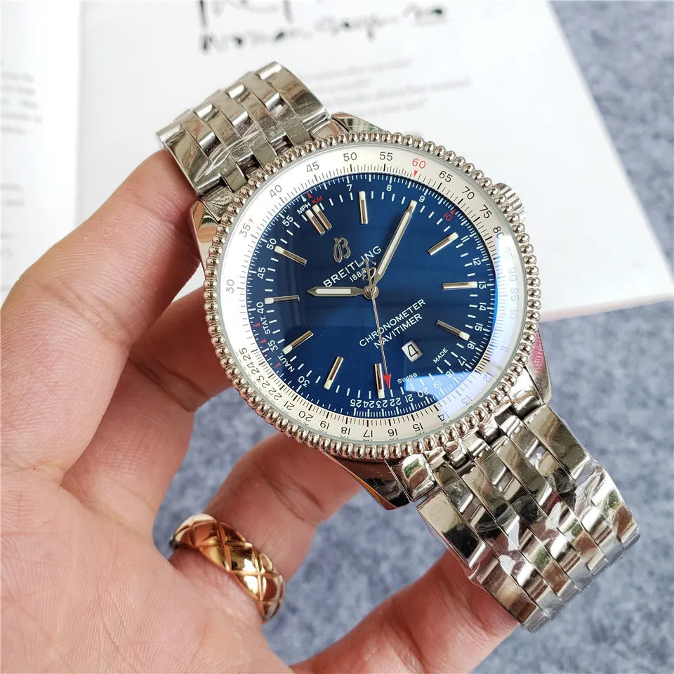 Breitling Blue Dial Steel