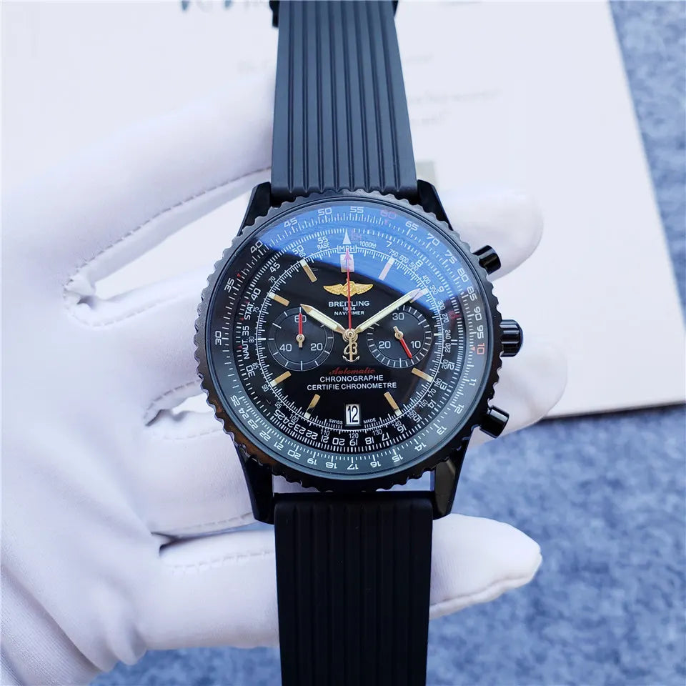 Breitling Black Rubber Chronograph