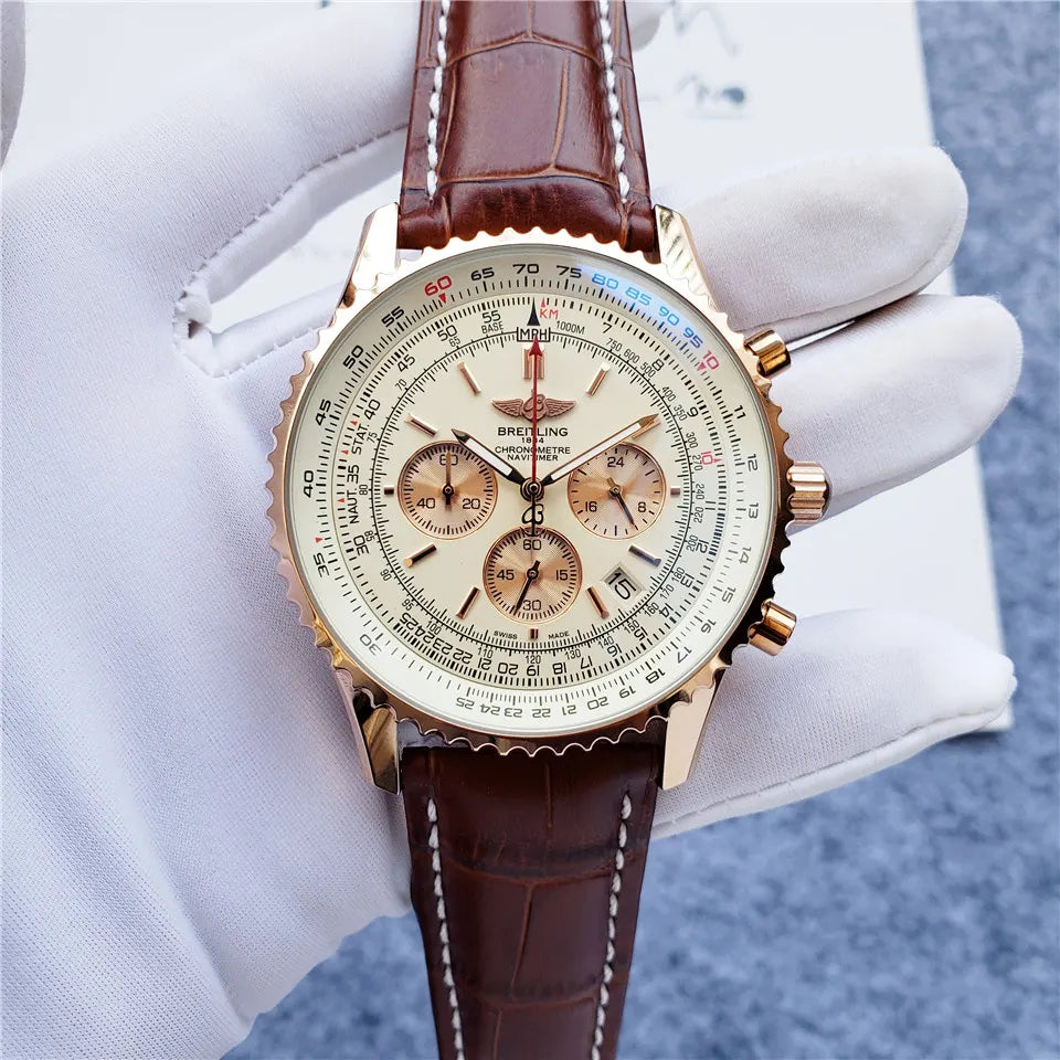 Breitling Rose Gold Leather